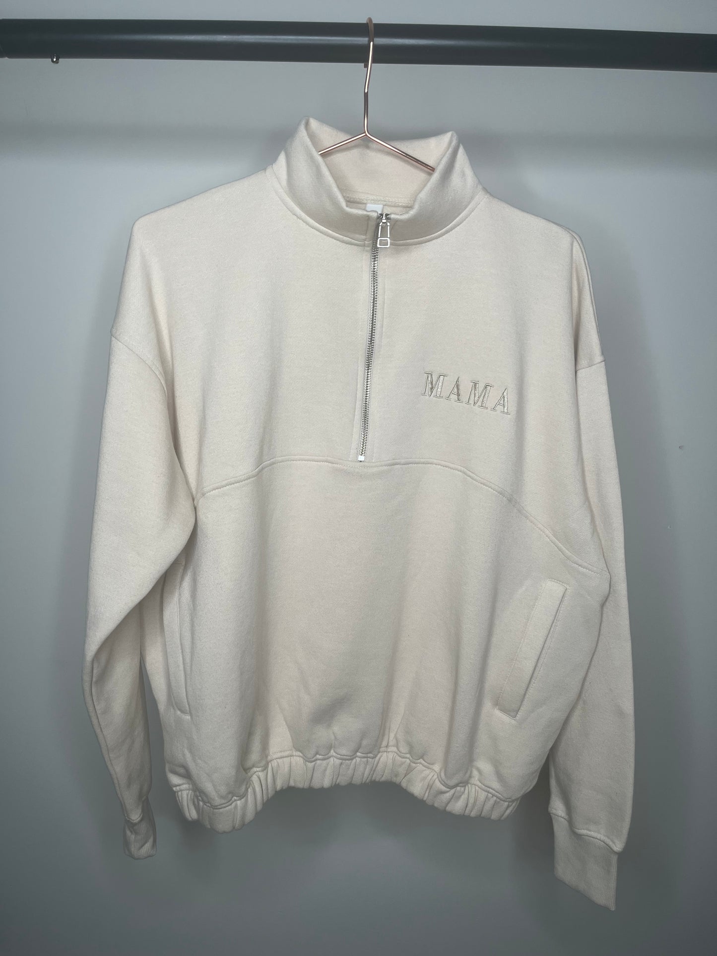 “It’s a family affair” Half Zip Mama Sweatshirt
