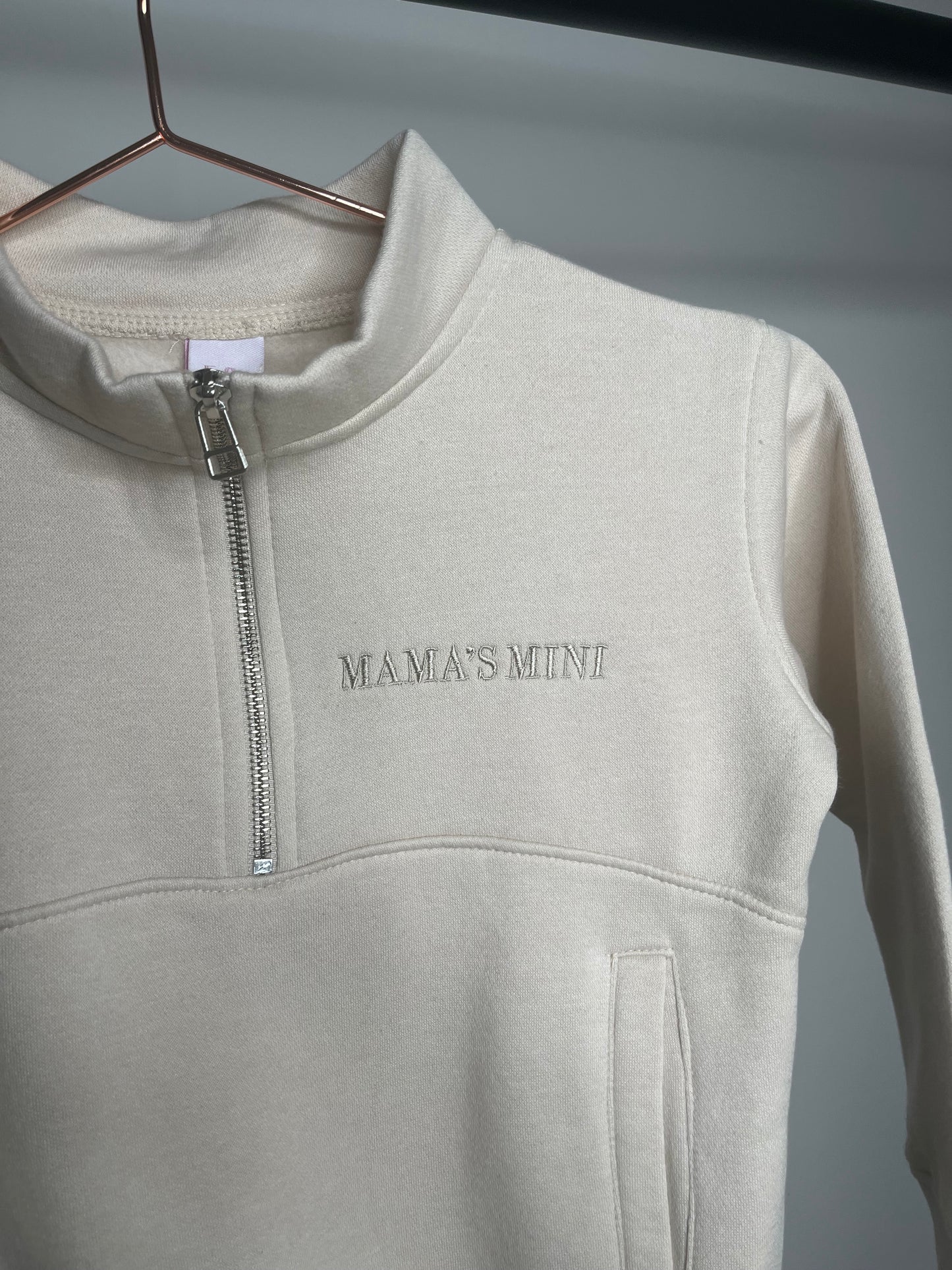 “It’s a family affair” Half Zip Mama’s Mini Sweatshirt