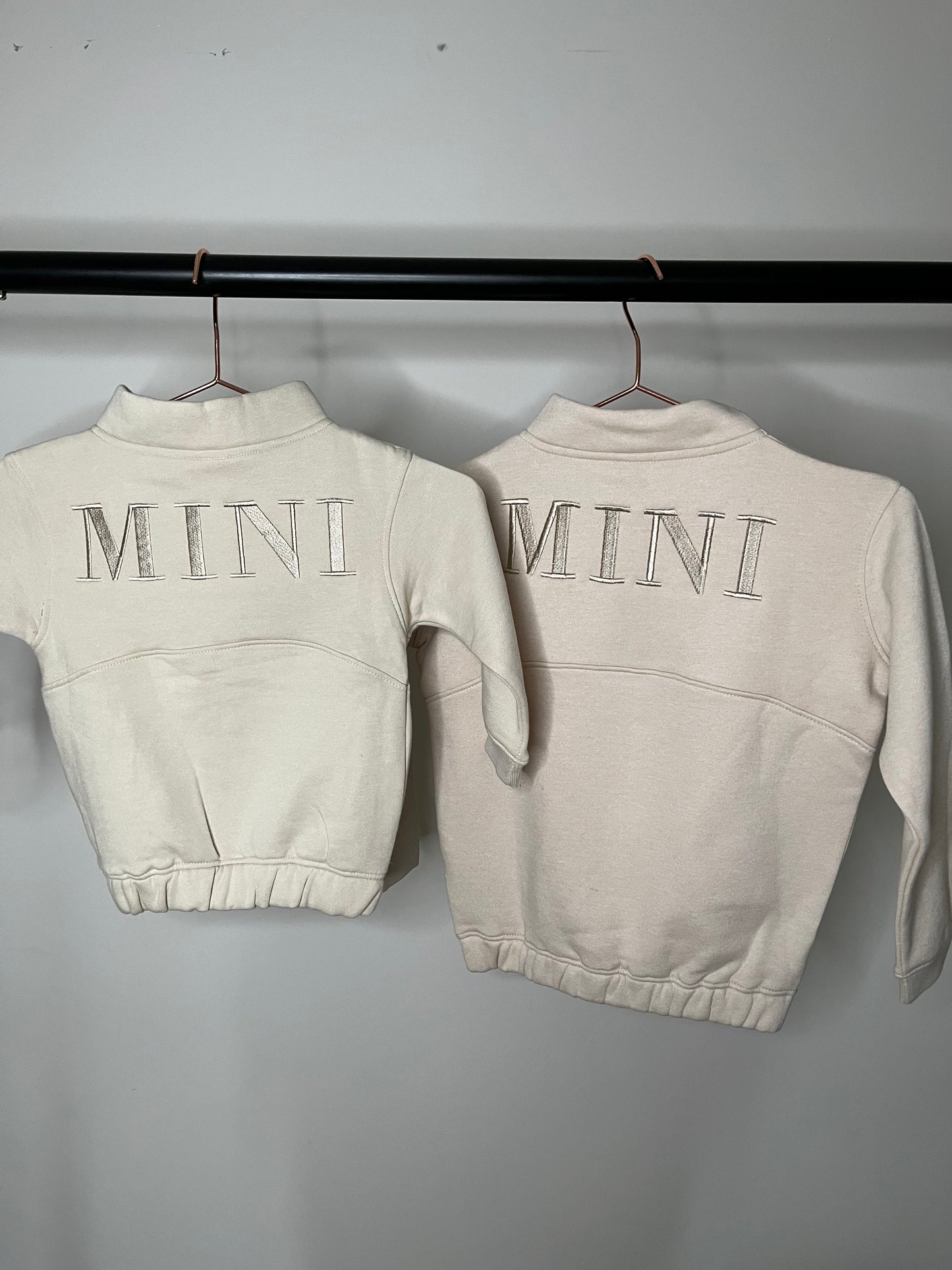 “It’s a family affair” Half Zip Mama’s Mini Sweatshirt