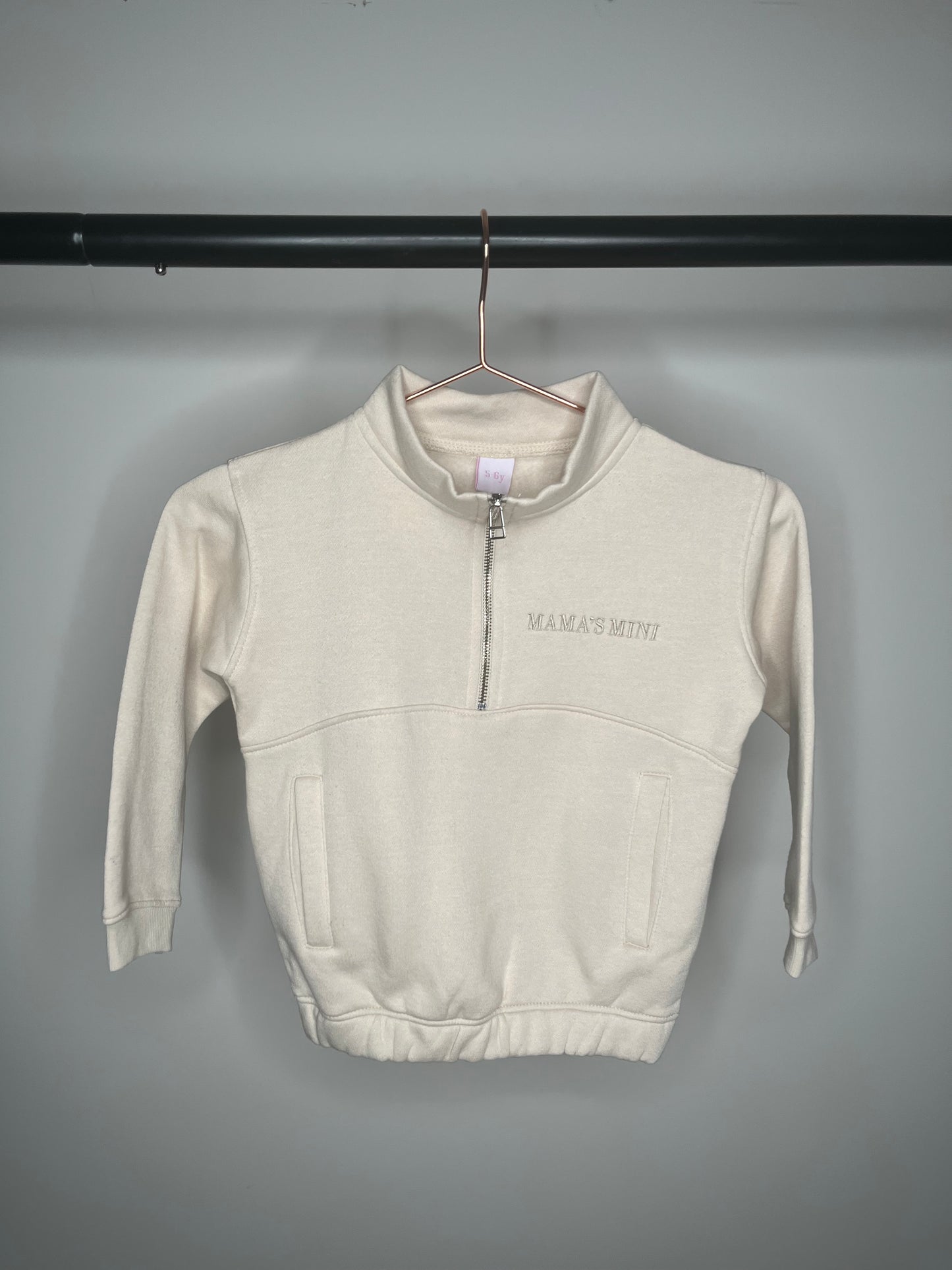“It’s a family affair” Half Zip Mama’s Mini Sweatshirt