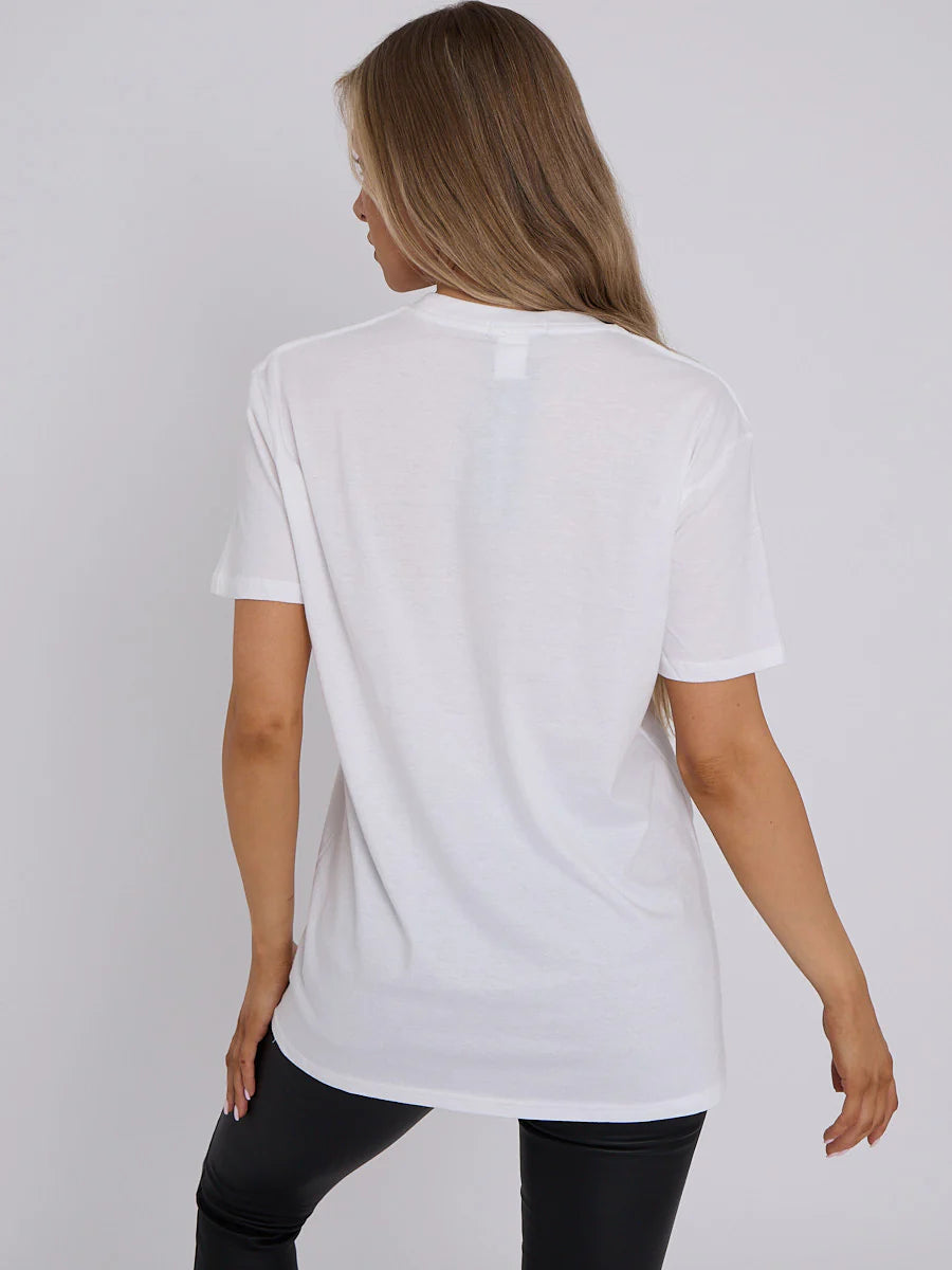 “Paris With Love” white tee