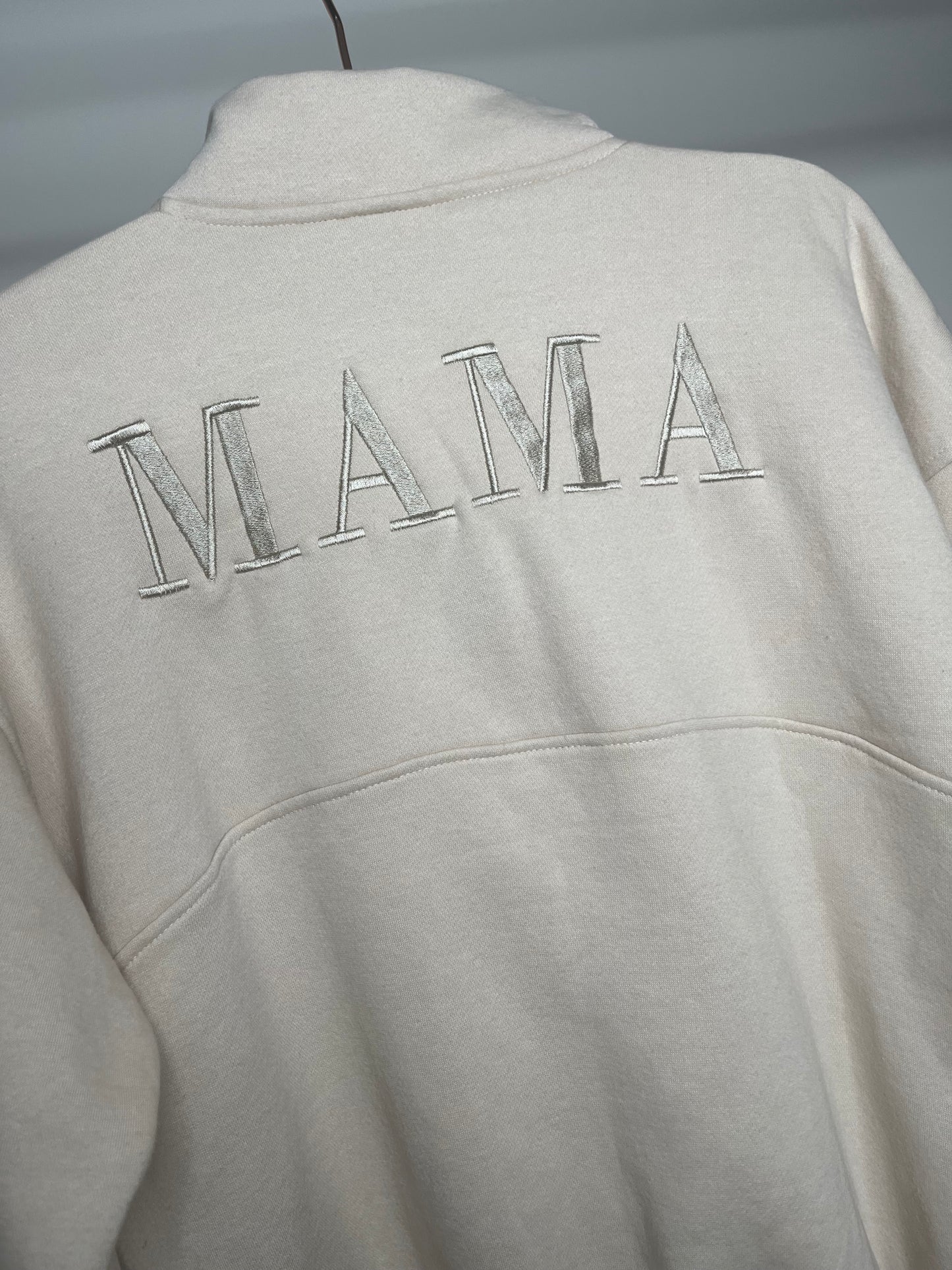 “It’s a family affair” Half Zip Mama Sweatshirt