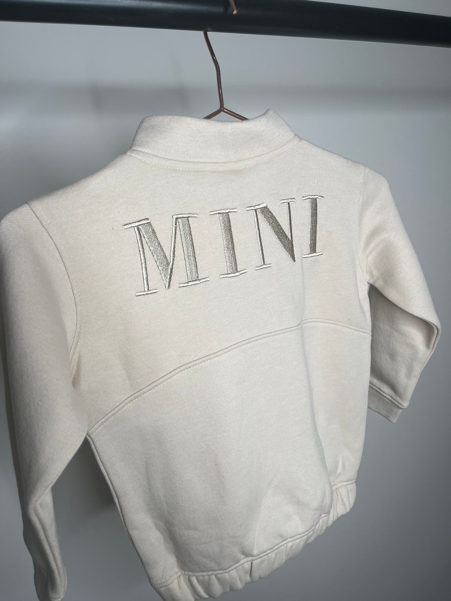 “It’s a family affair” Half Zip Mama’s Mini Sweatshirt