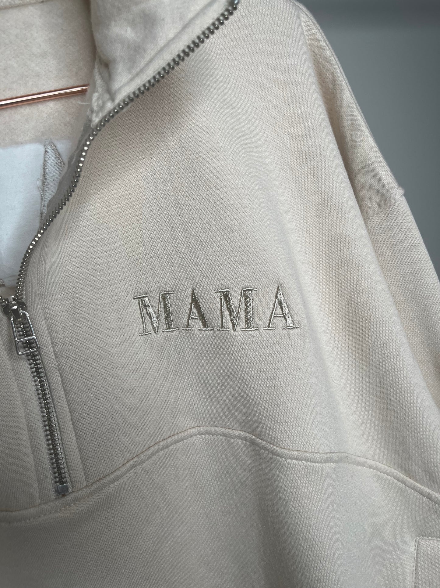 “It’s a family affair” Half Zip Mama Sweatshirt