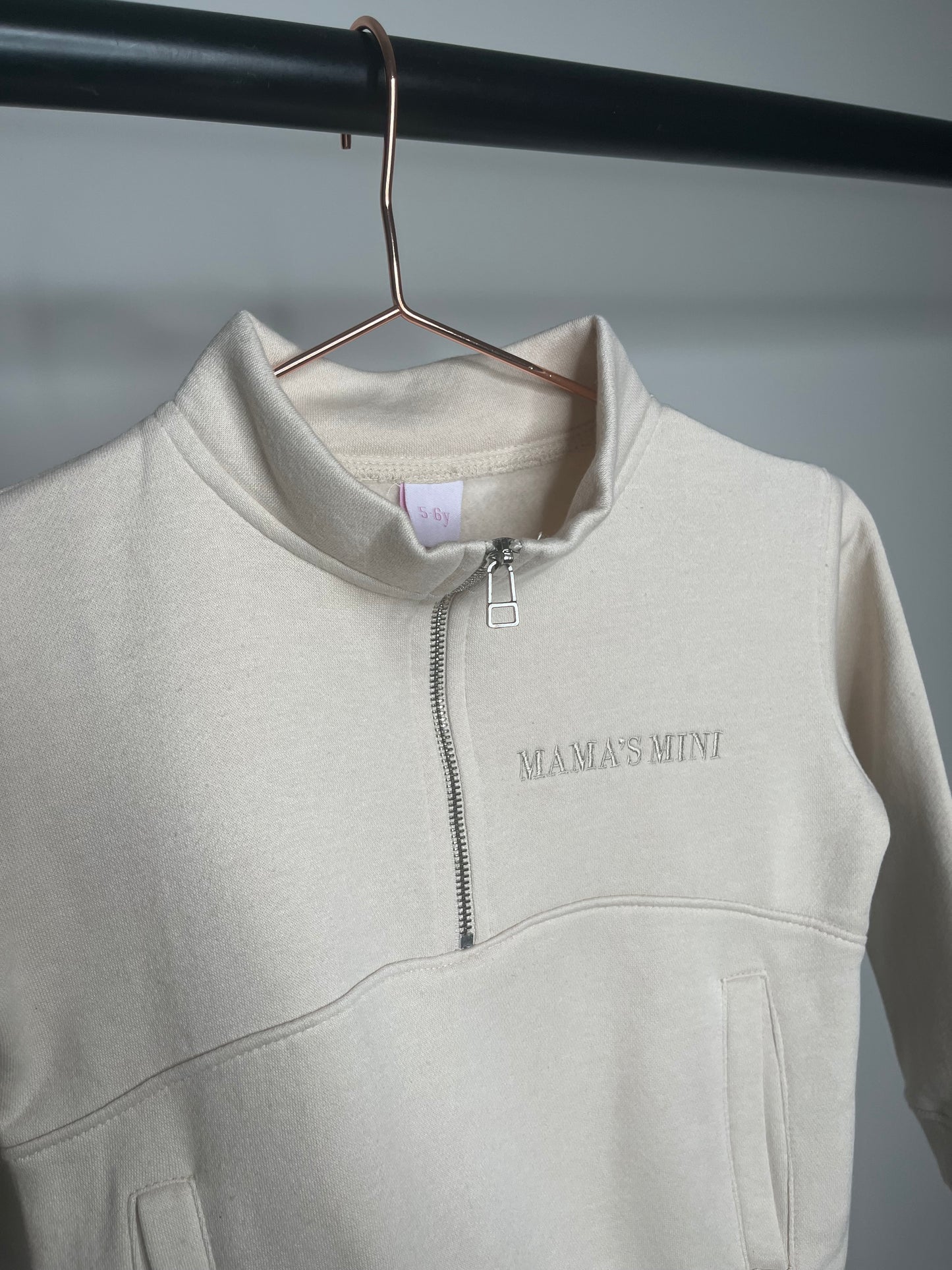 “It’s a family affair” Half Zip Mama’s Mini Sweatshirt