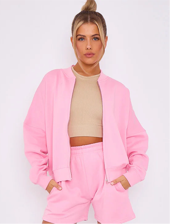 Strawberry Sundae Oversized Swearshirt Bomber Jacket