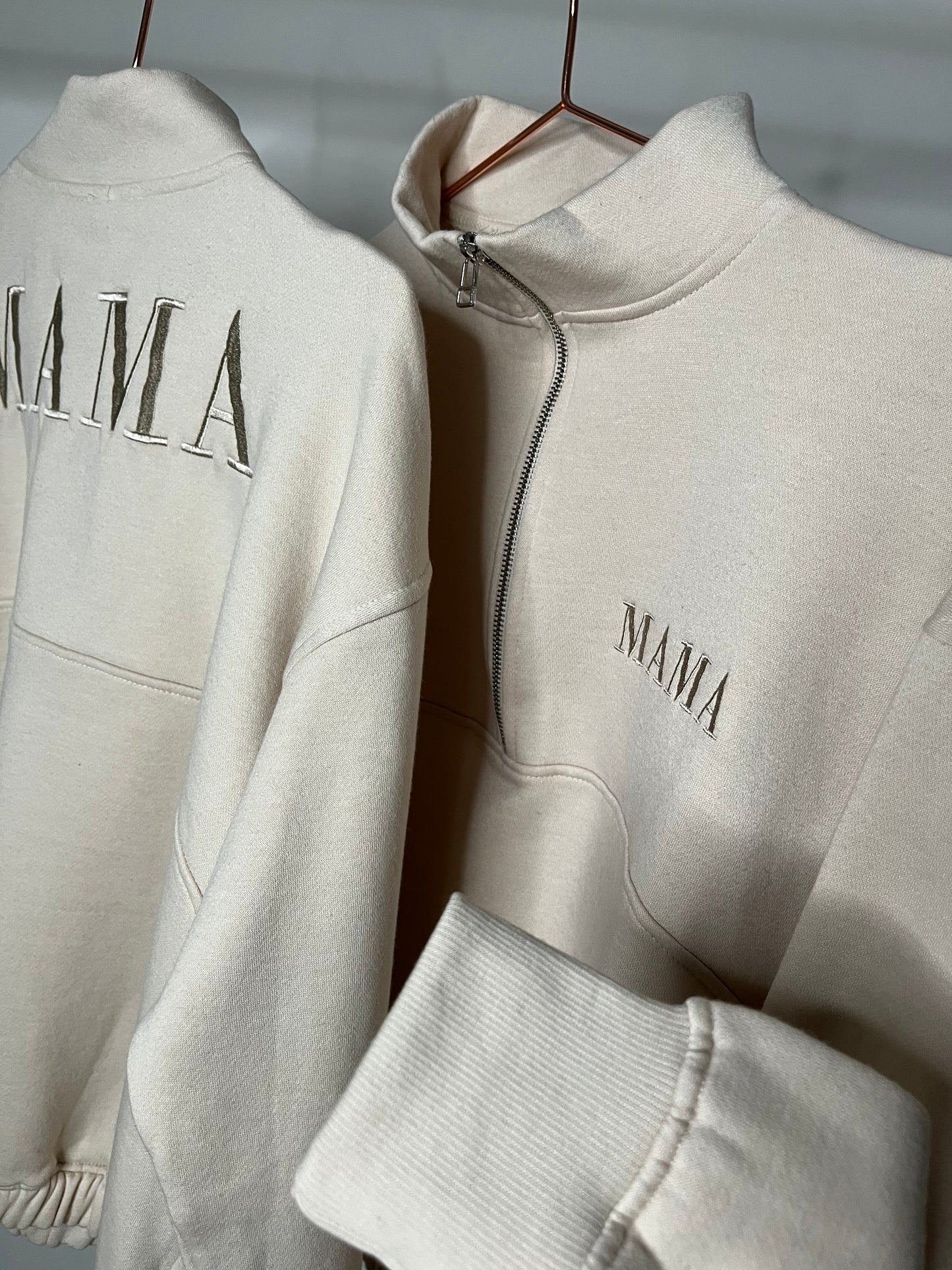 “It’s a family affair” Half Zip Mama Sweatshirt