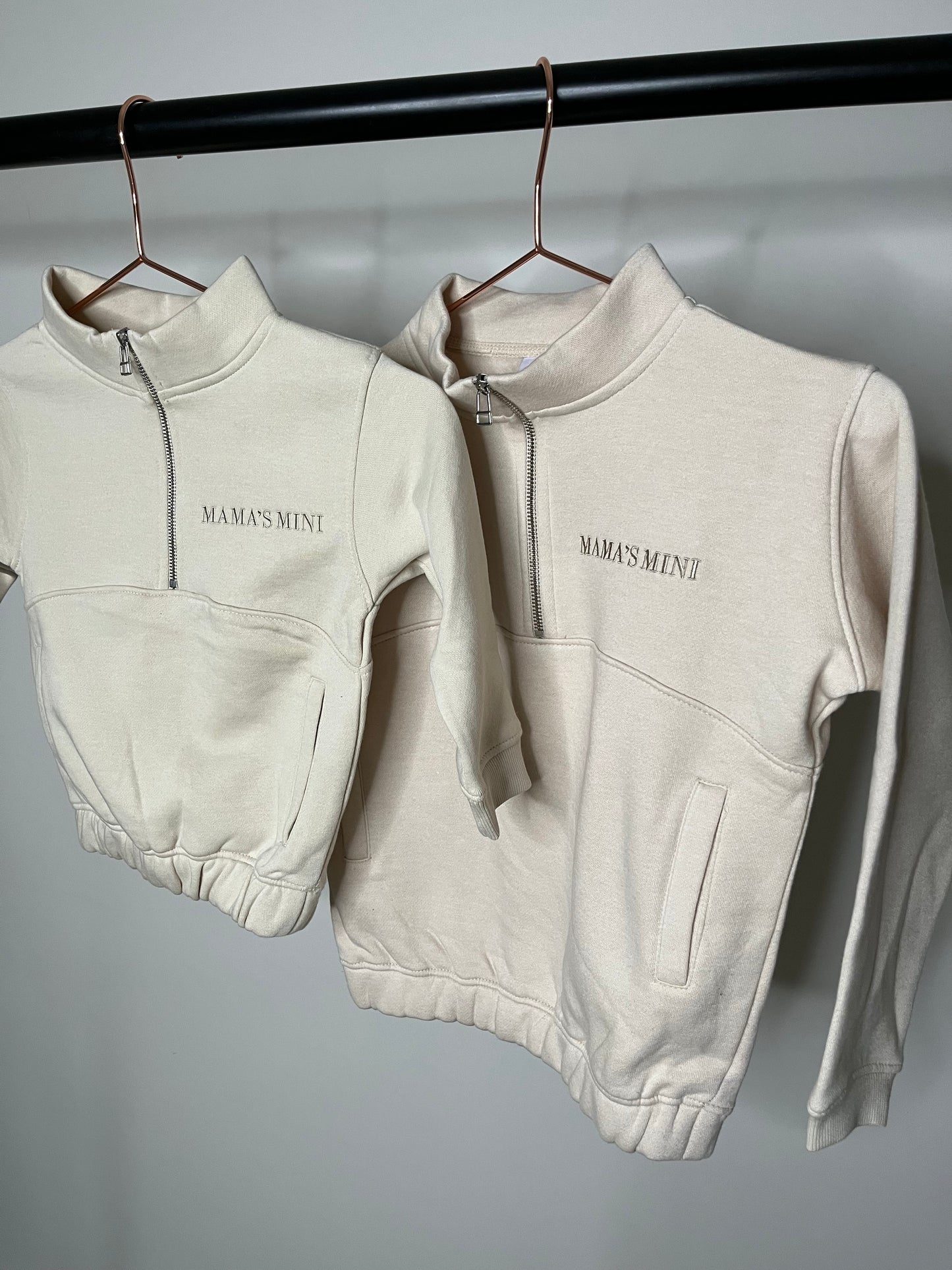 “It’s a family affair” Half Zip Mama’s Mini Sweatshirt