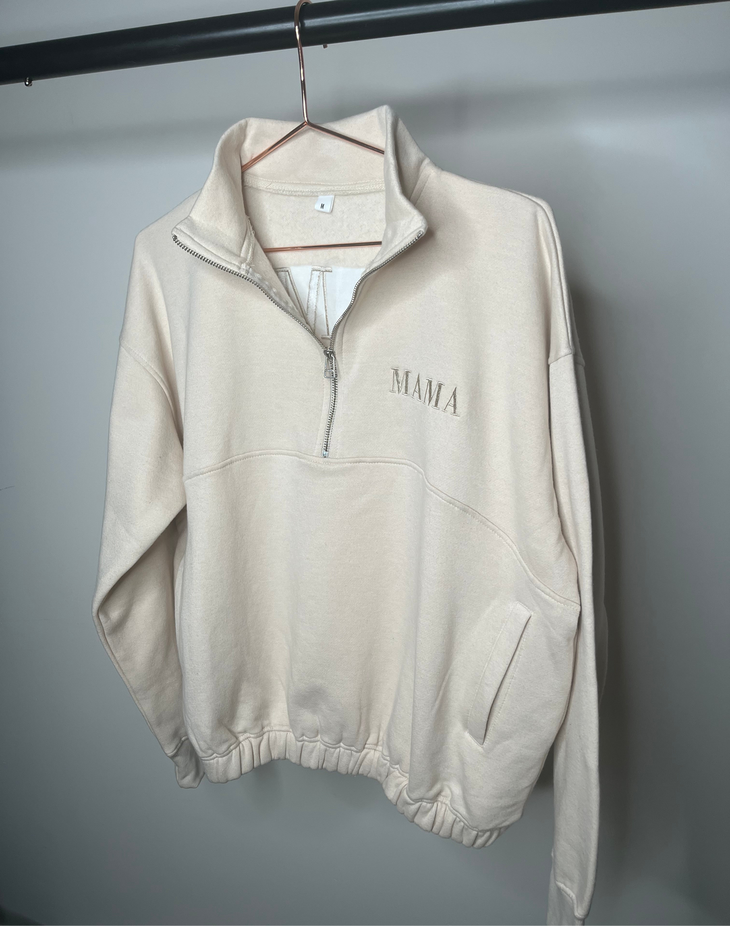 “It’s a family affair” Half Zip Mama Sweatshirt