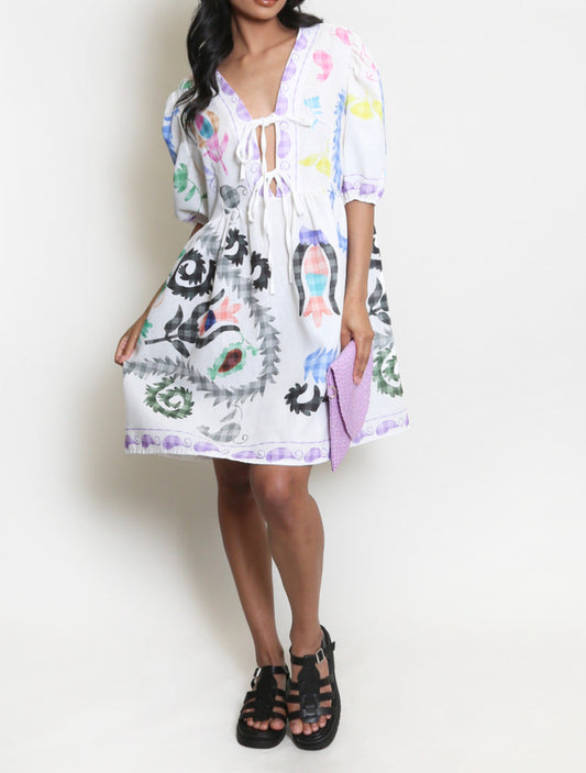 Summer Vibes Tie Front Dress