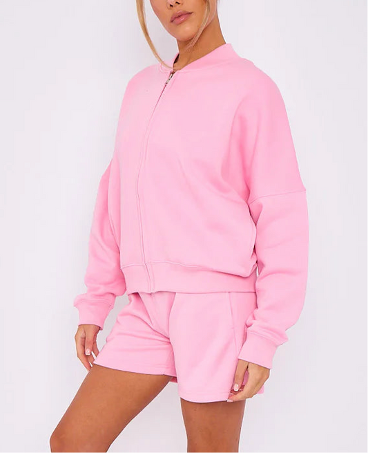 Strawberry Sundae Oversized Swearshirt Bomber Jacket